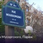 Улица русского композитора Мусоргского в Париже